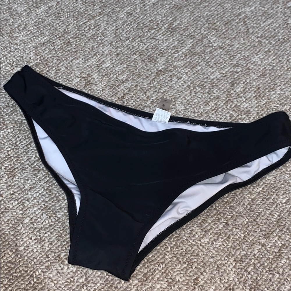 black swimsuit bottoms